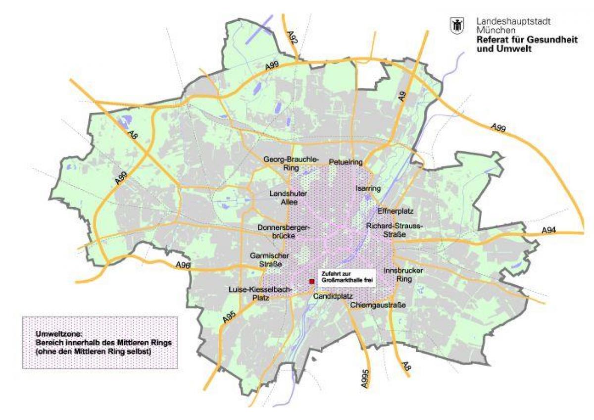 نقشہ میونخ کے گرین زون
