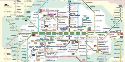Muenchen ایس ریلوے کا نقشہ