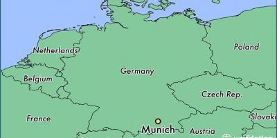 میونخ جرمنی کے ایک نقشے پر