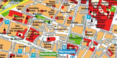 سڑک کے نقشے میونخ شہر کے مرکز