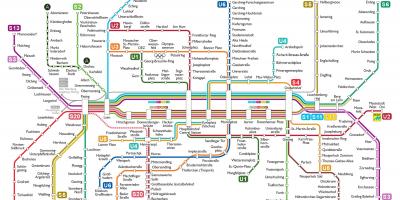 میونخ یو ریلوے کا نقشہ