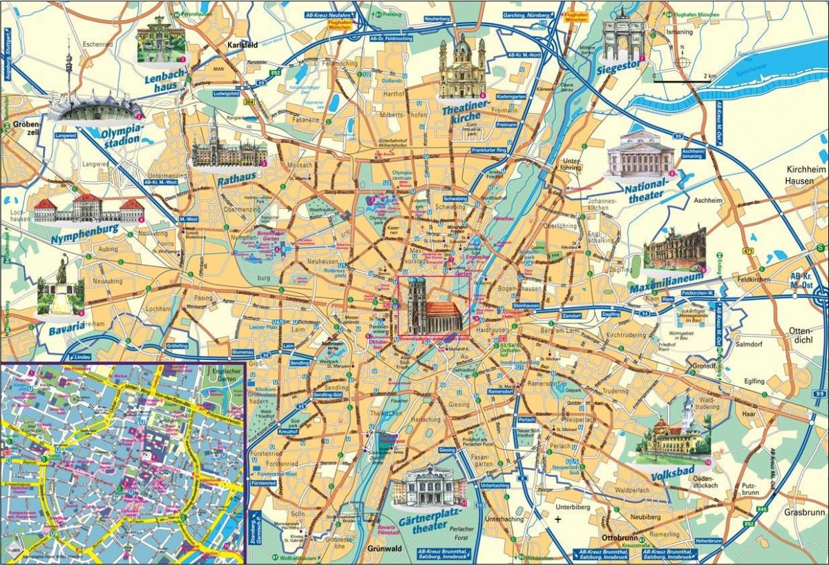 شہر کے نقشے میونخ جرمنی
