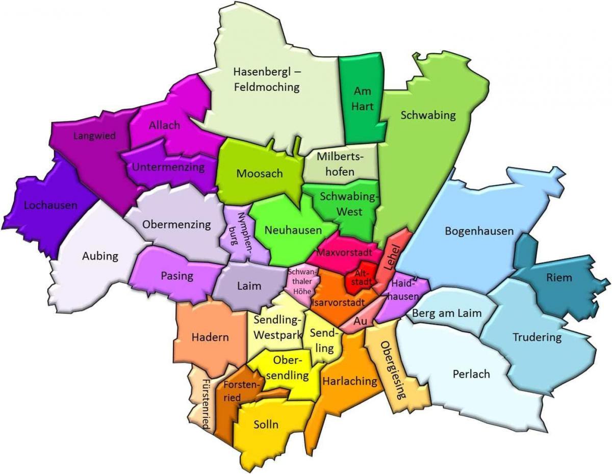 میونخ اضلاع کا نقشہ