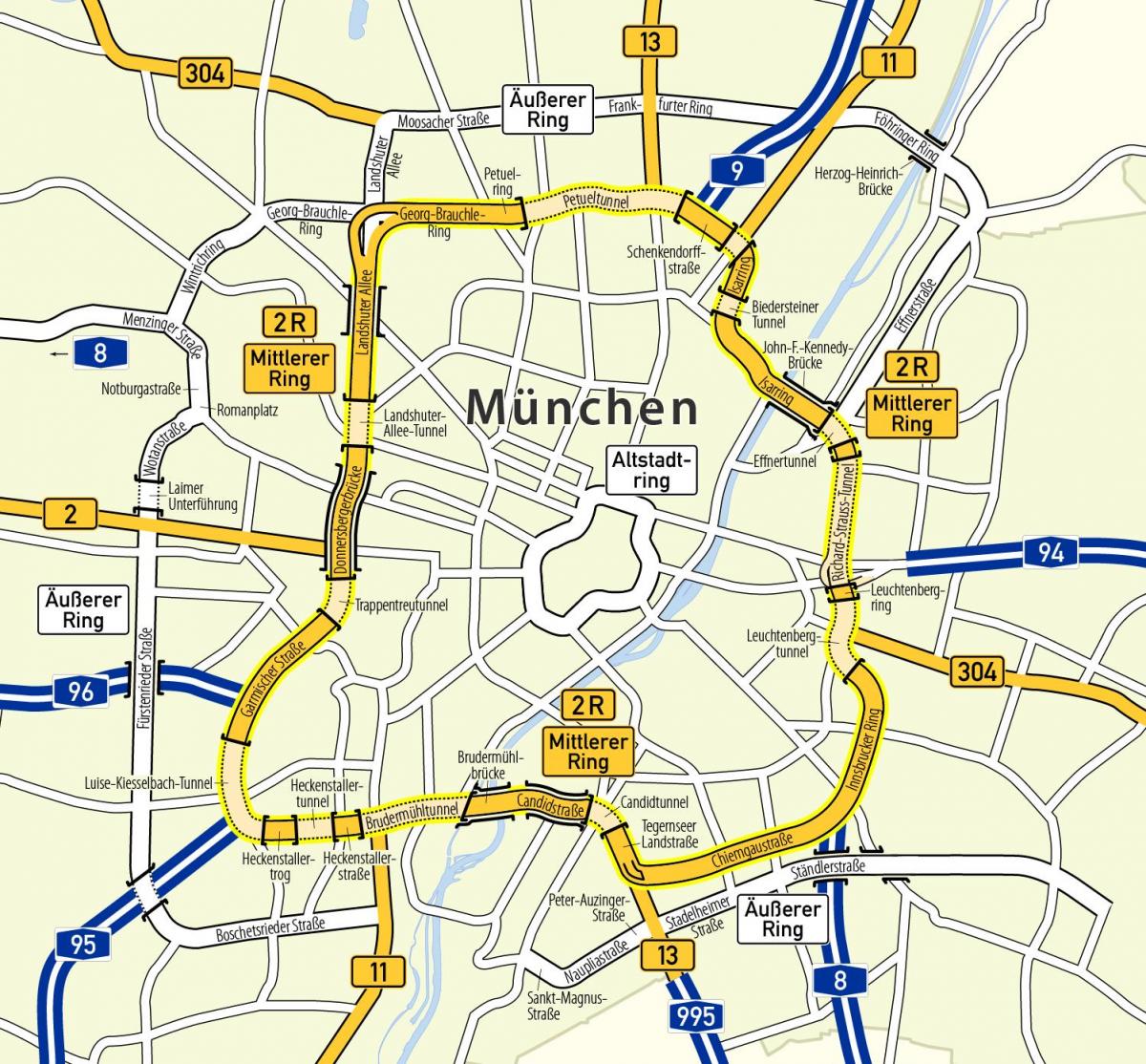 میونخ کی انگوٹی نقشہ