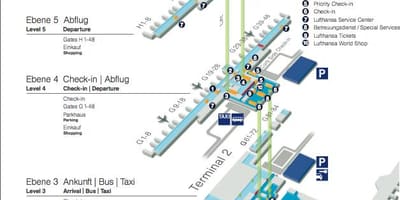 نقشہ میونخ کے ہوائی اڈے lufthansa