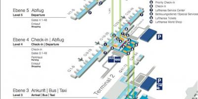 نقشہ میونخ کے ہوائی اڈے lufthansa